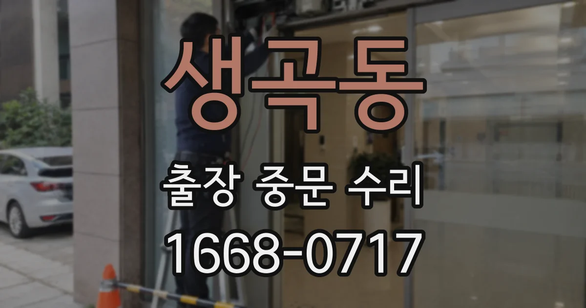 생곡동 출장 중문 수리