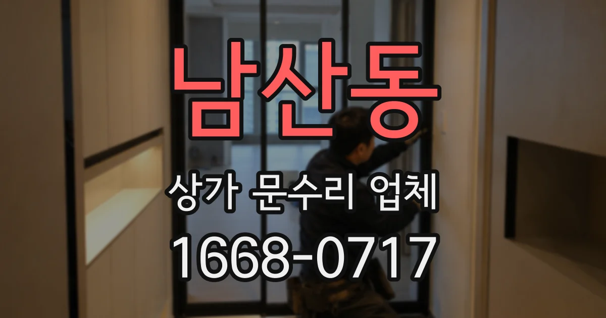 남산동 상가 문수리 업체