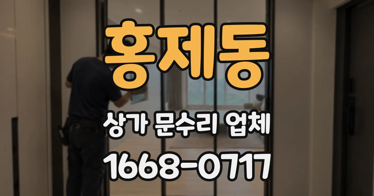 홍제동 상가 문수리 업체