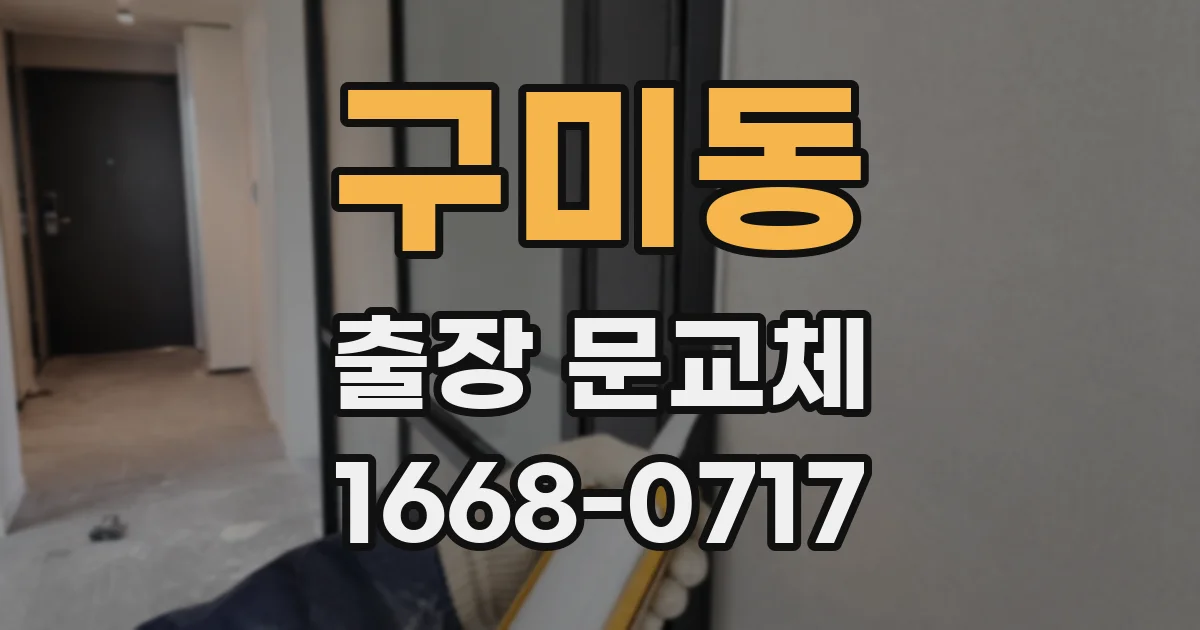구미동 출장 문교체