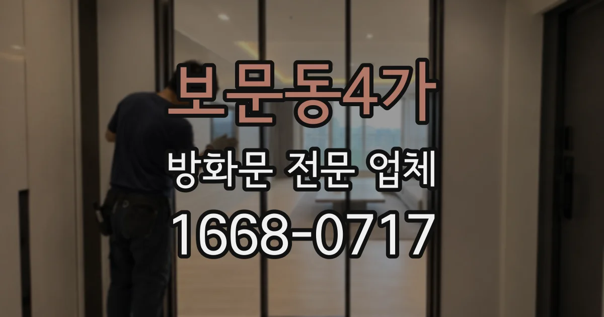 보문동4가 방화문 전문 업체