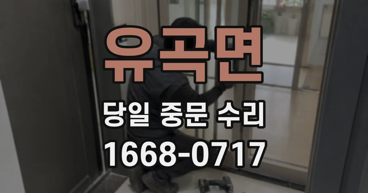 유곡면 당일 중문 수리