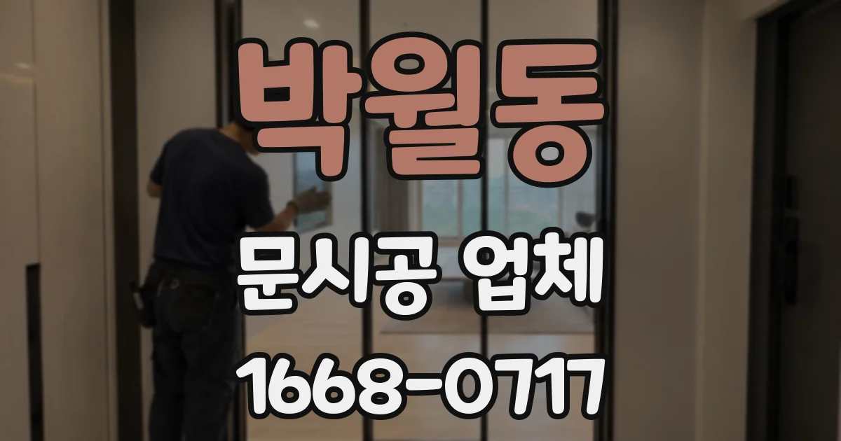 박월동 문시공 업체