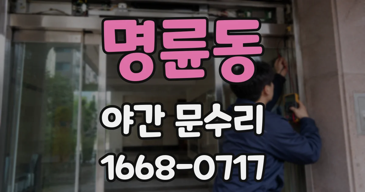 명륜동 야간 문수리