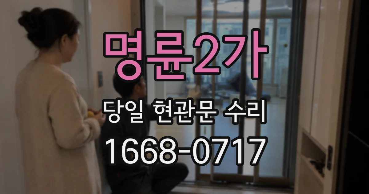 명륜2가 당일 현관문 수리