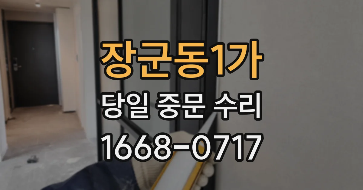 장군동1가 당일 중문 수리