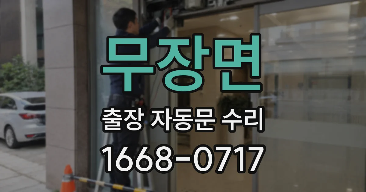 무장면 출장 자동문 수리