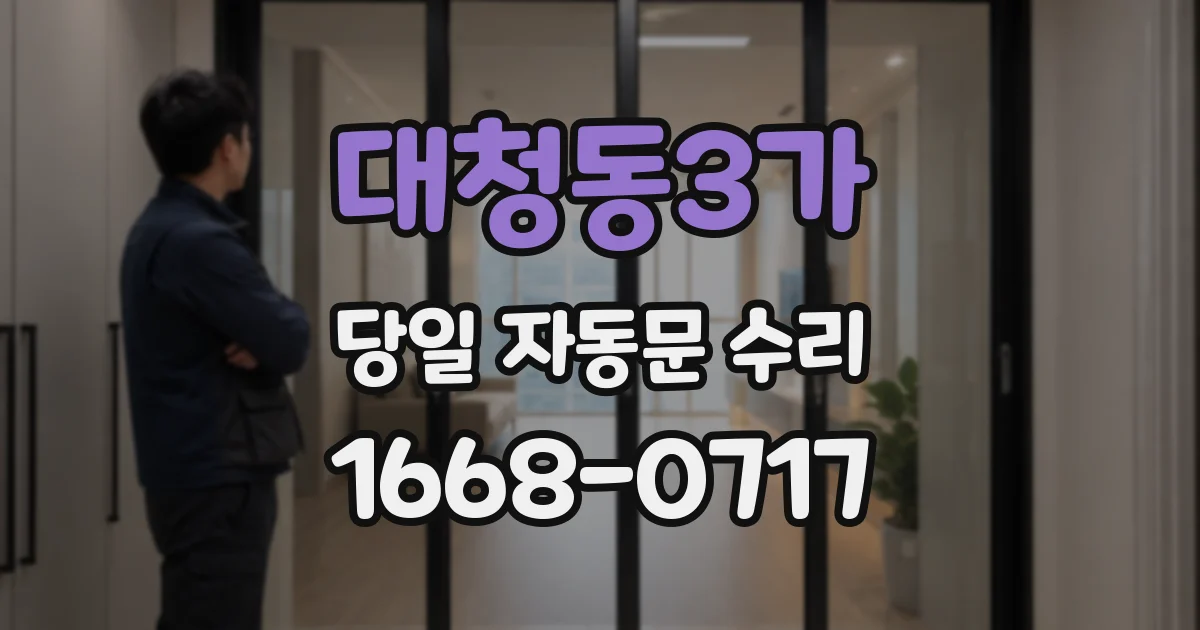 대청동3가 당일 자동문 수리