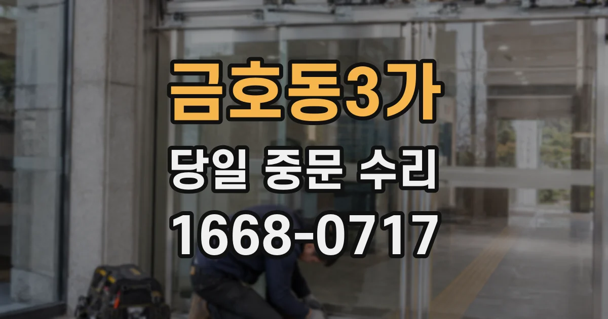 금호동3가 당일 중문 수리