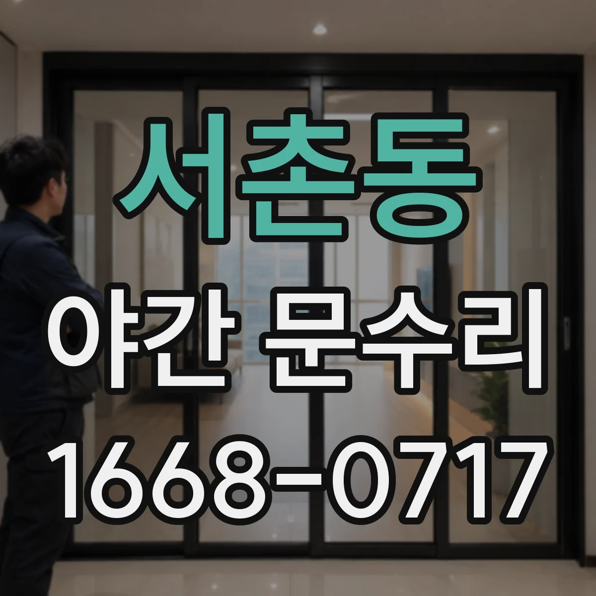 서촌동 야간 문수리