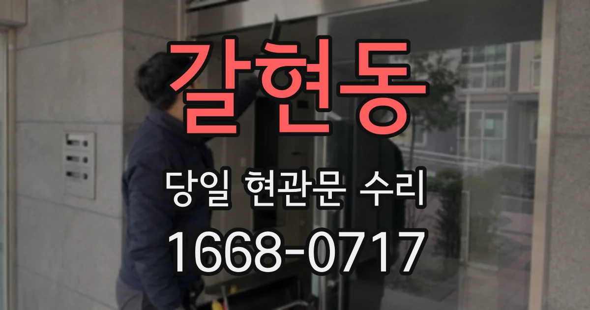 갈현동 당일 현관문 수리
