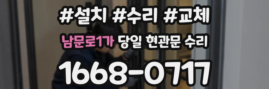 남문로1가 당일 현관문 수리