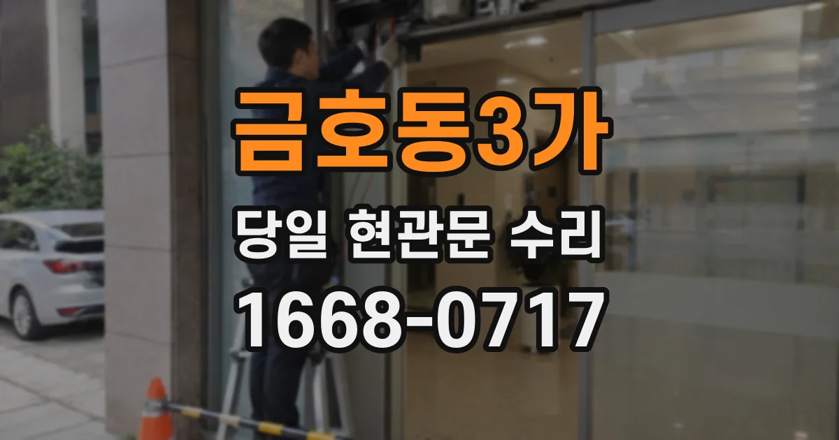 금호동3가 당일 현관문 수리
