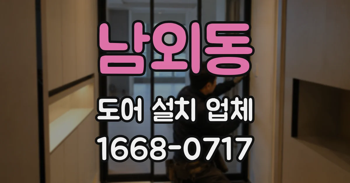 남외동 도어 설치 업체