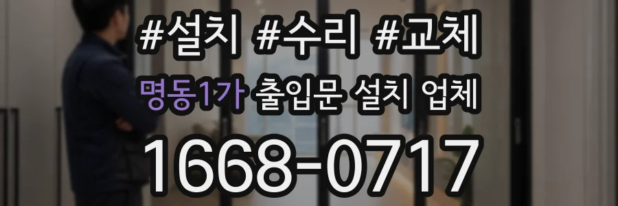 명동1가 출입문 설치 업체