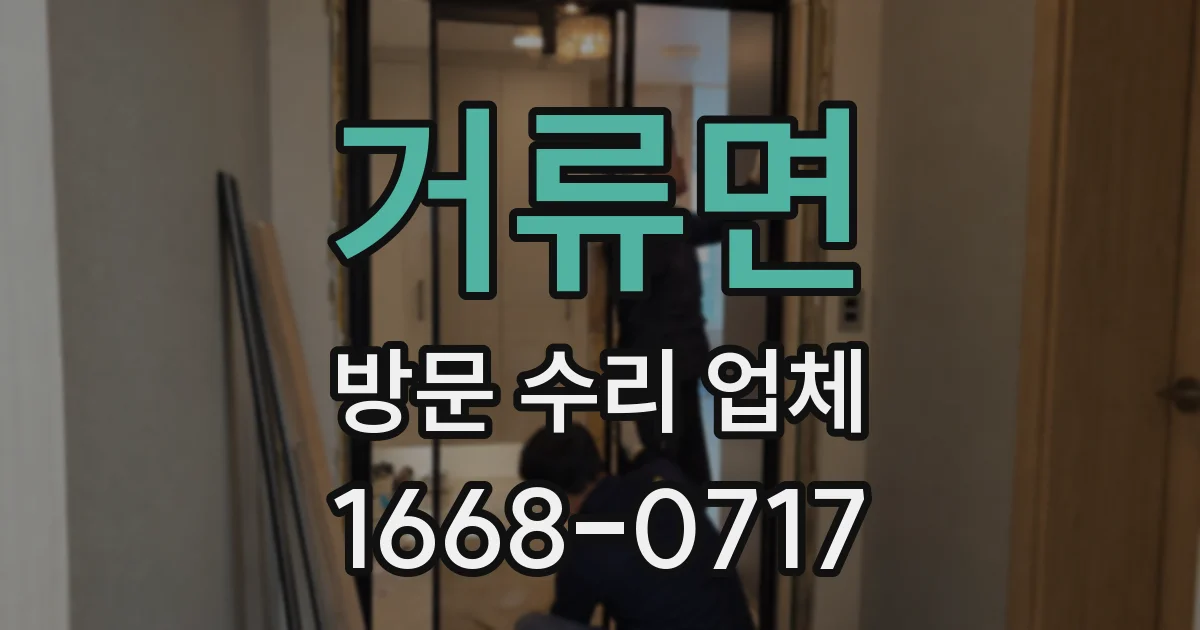 거류면 방문 수리 업체