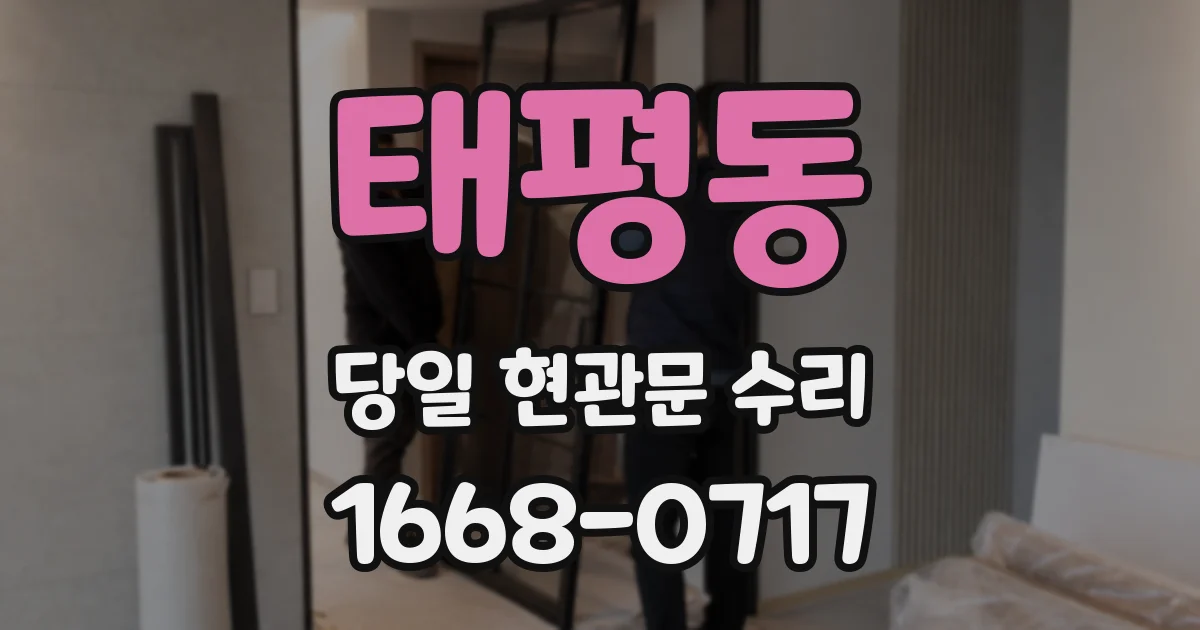 태평동 당일 현관문 수리