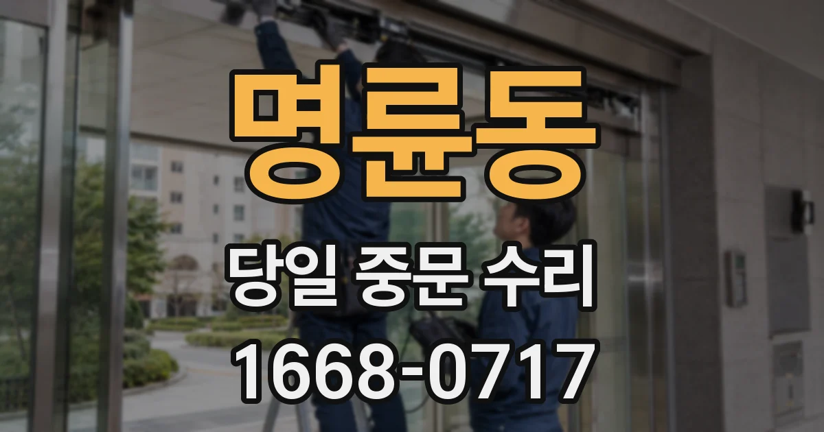 명륜동 당일 중문 수리