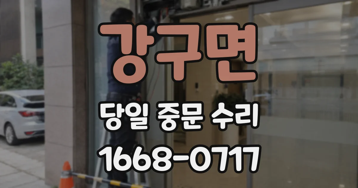 강구면 당일 중문 수리