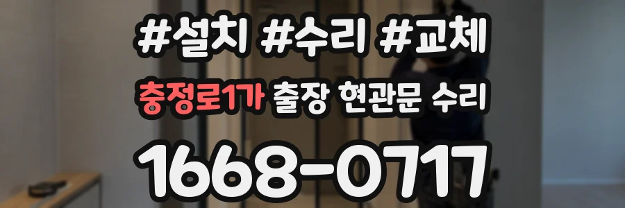 충정로1가 출장 현관문 수리