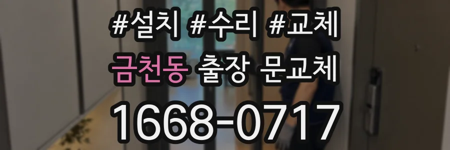 금천동 출장 문교체