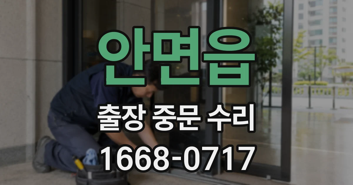 안면읍 출장 중문 수리