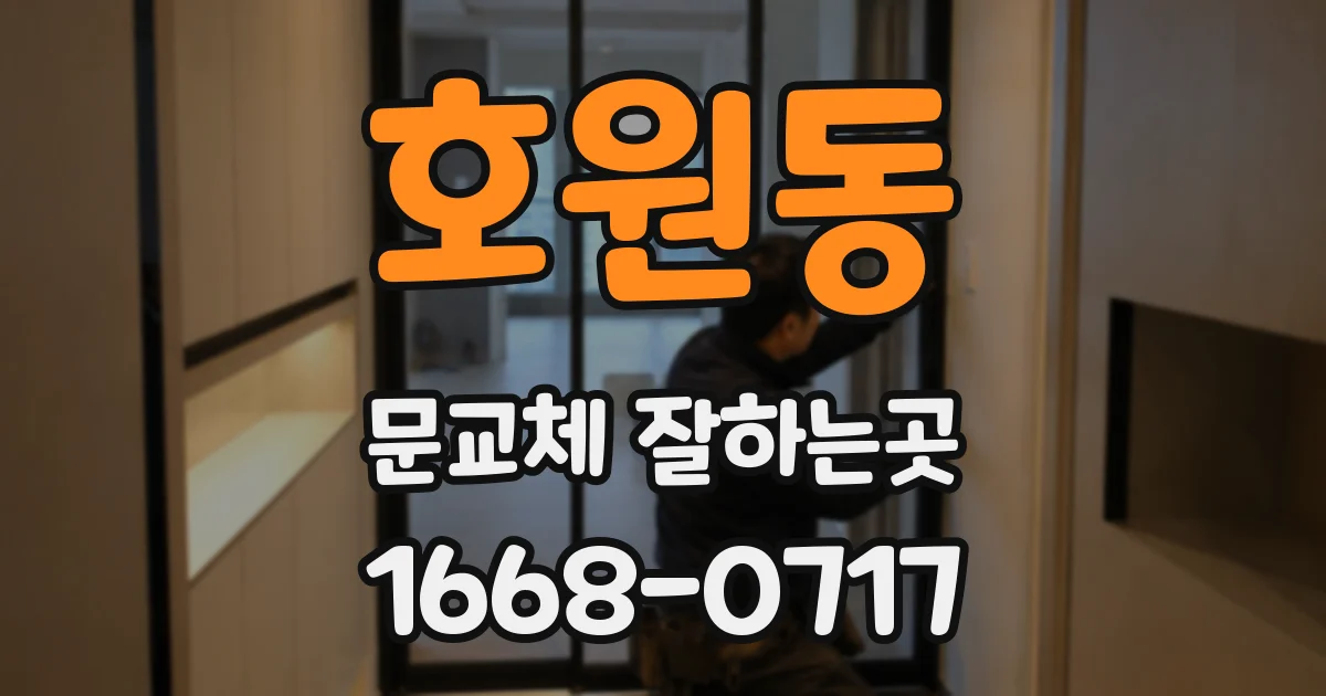 호원동 문교체 잘하는곳