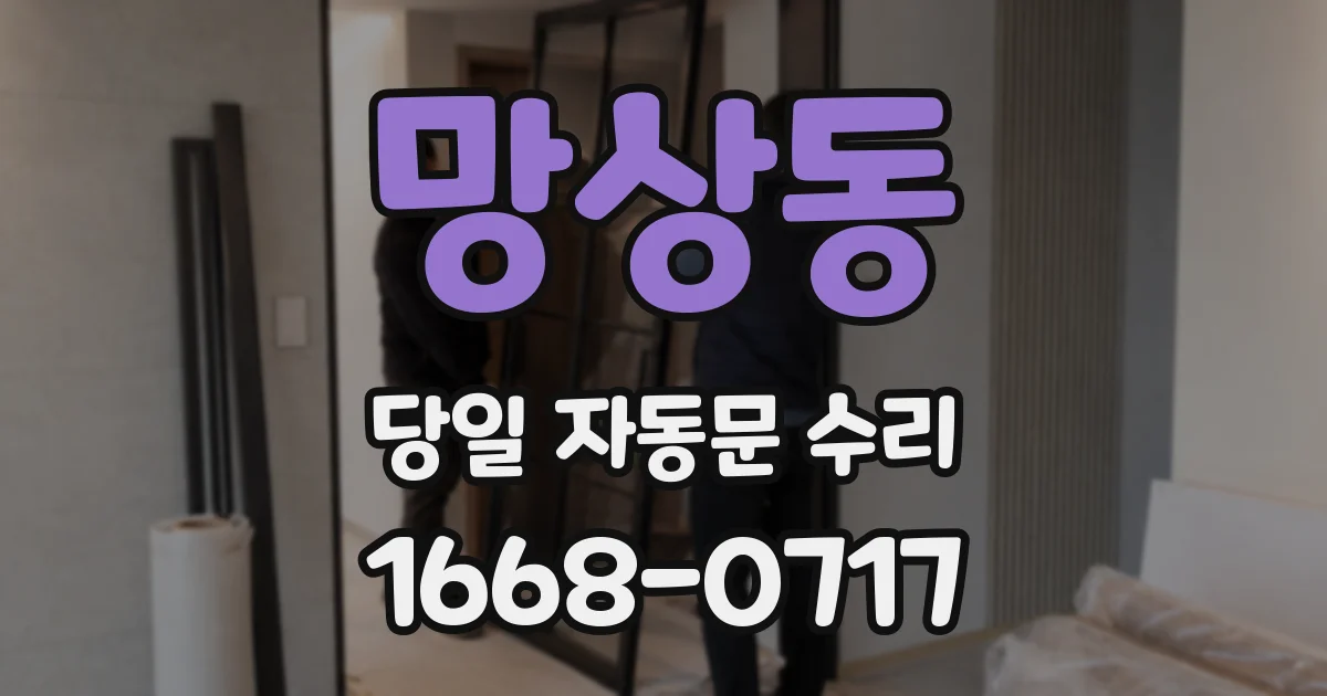 망상동 당일 자동문 수리