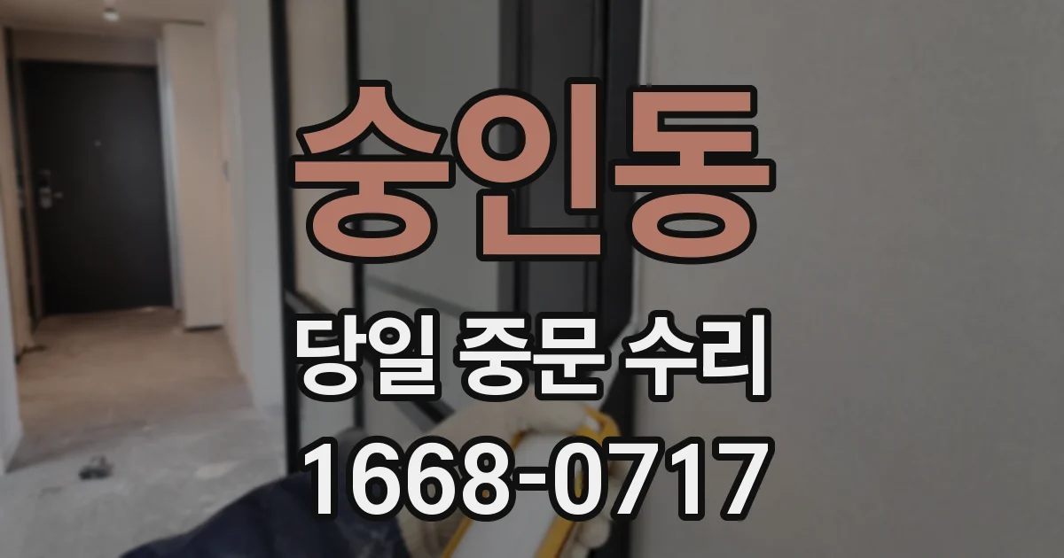숭인동 당일 중문 수리