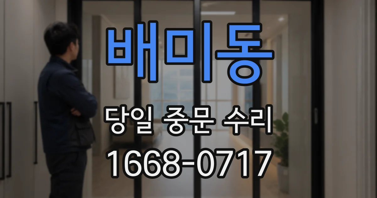 배미동 당일 중문 수리