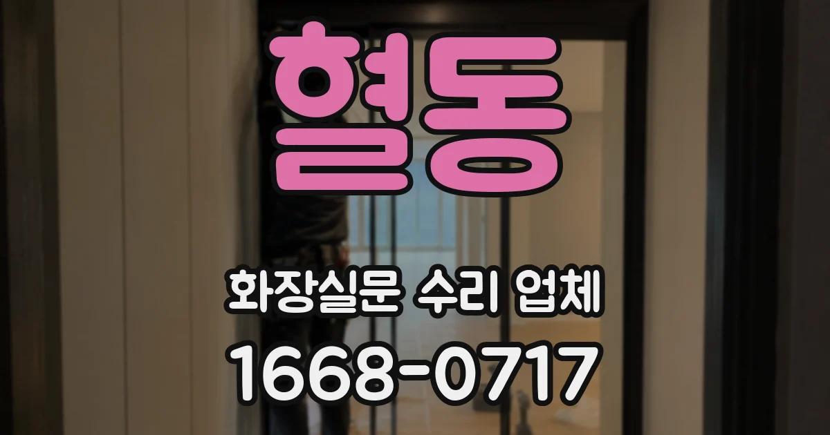 혈동 화장실문 수리 업체