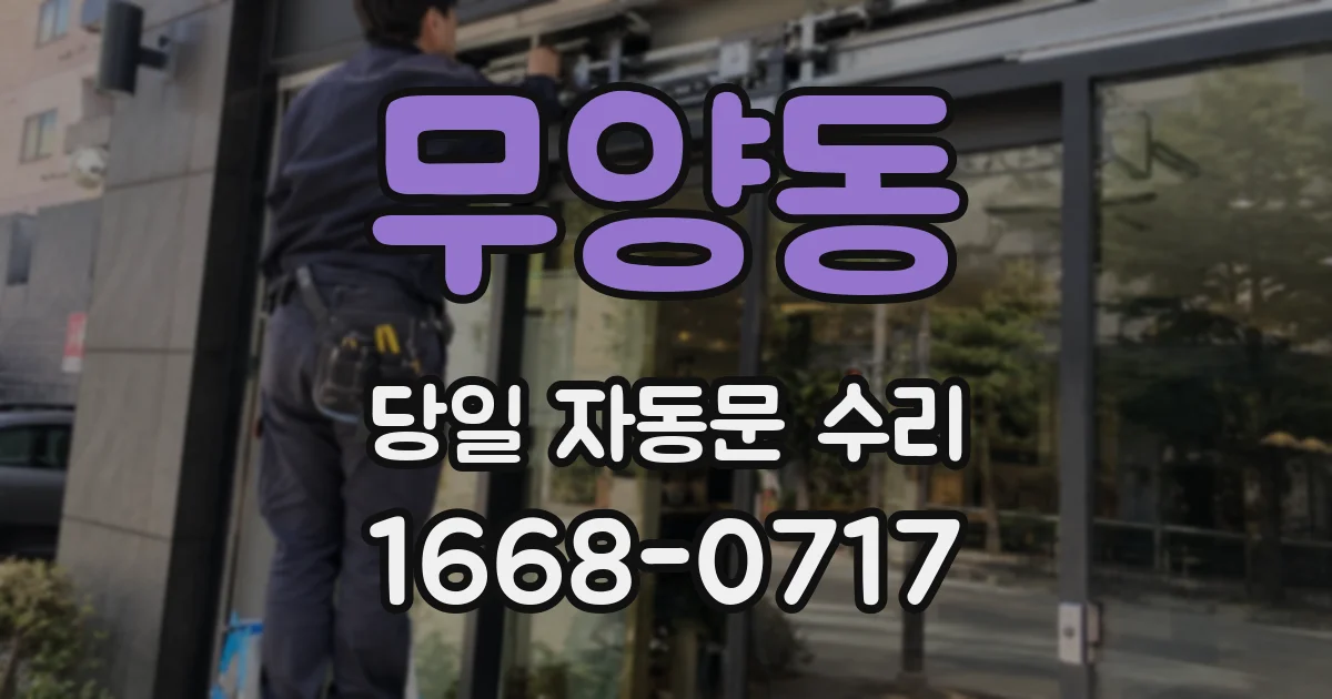 무양동 당일 자동문 수리