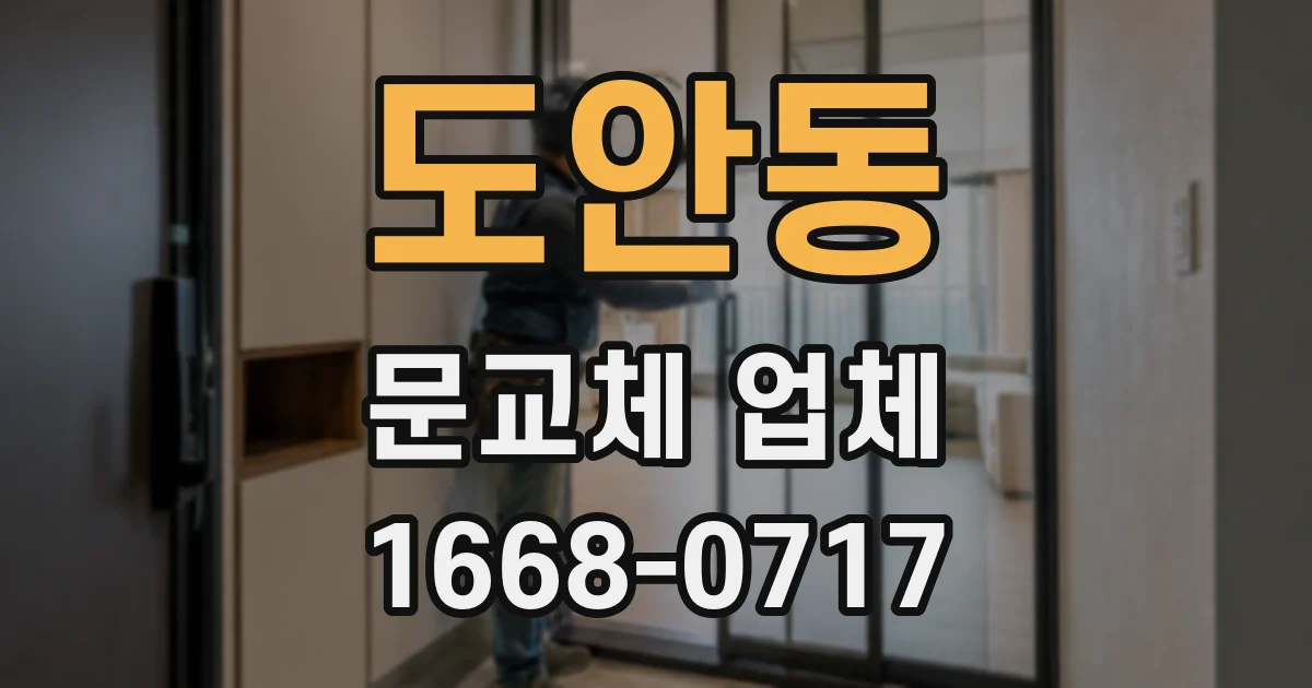 도안동 문교체 업체