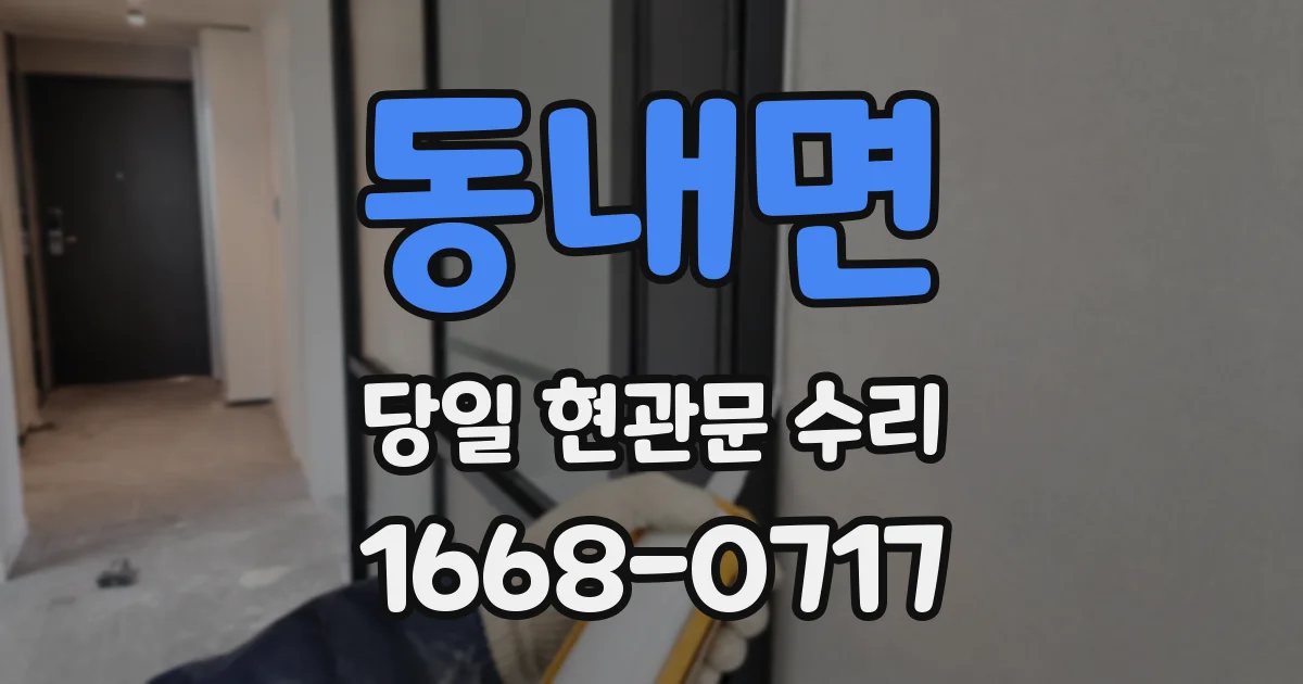 동내면 당일 현관문 수리