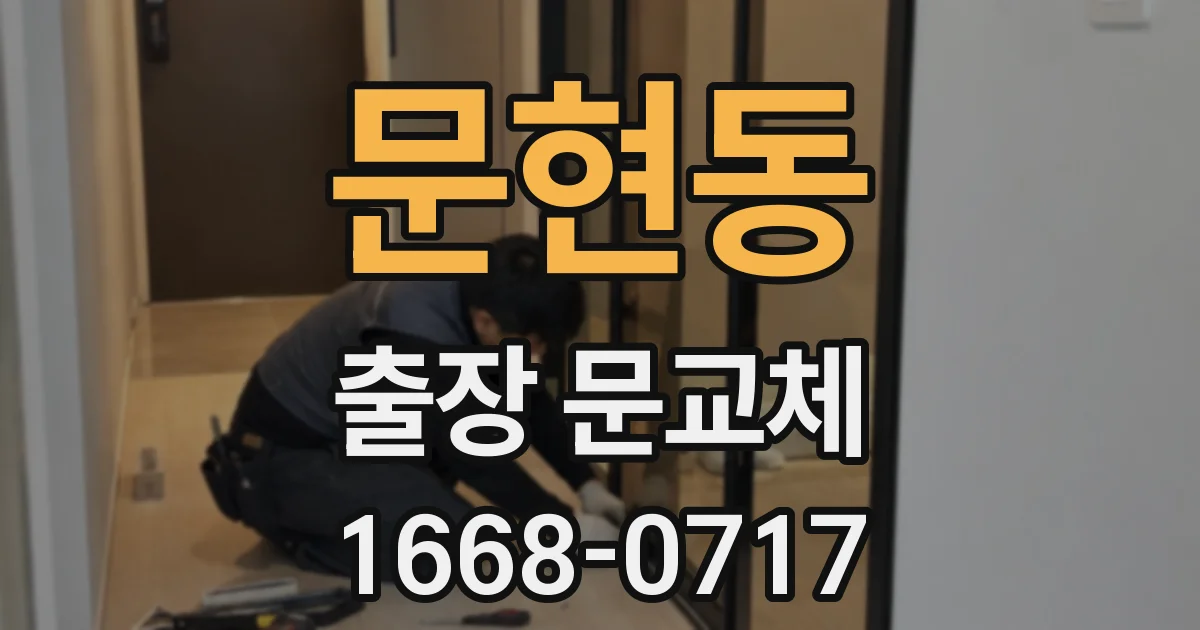 문현동 출장 문교체