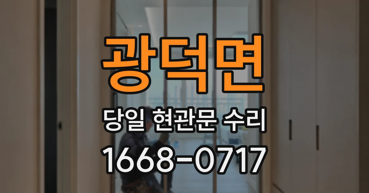 광덕면 당일 현관문 수리