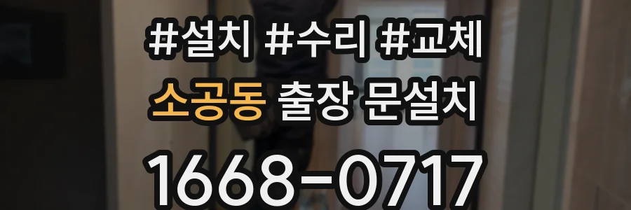 소공동 출장 문설치