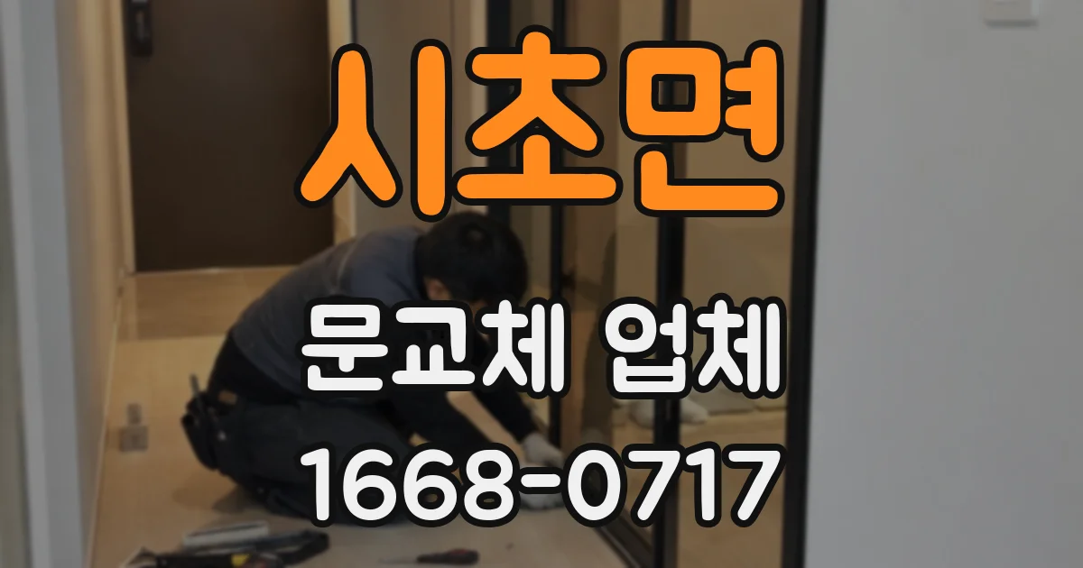 시초면 문교체 업체