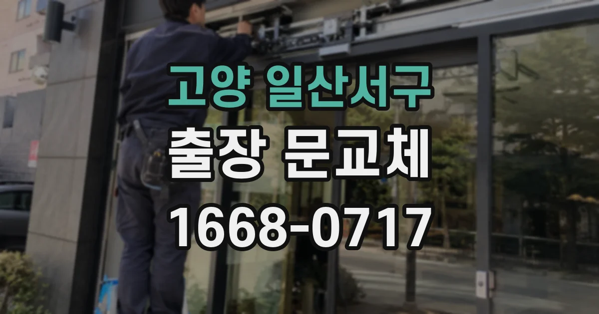 고양 일산서구 출장 문교체