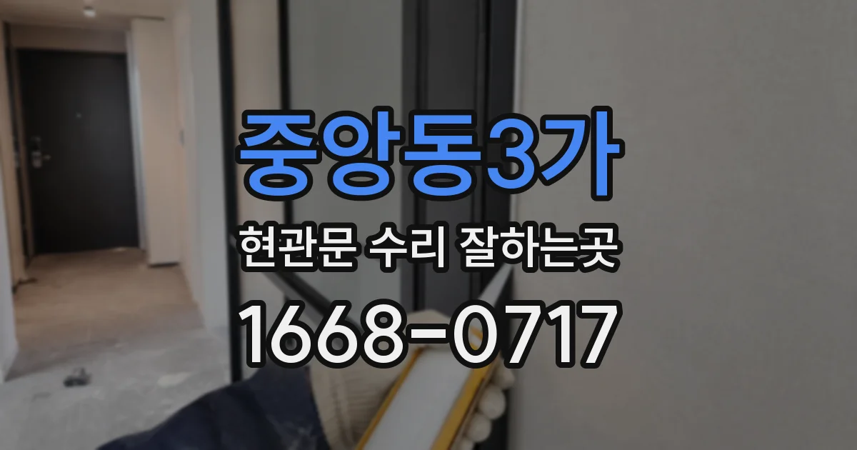 중앙동3가 현관문 수리 잘하는곳