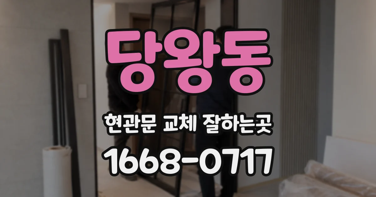 당왕동 현관문 교체 잘하는곳