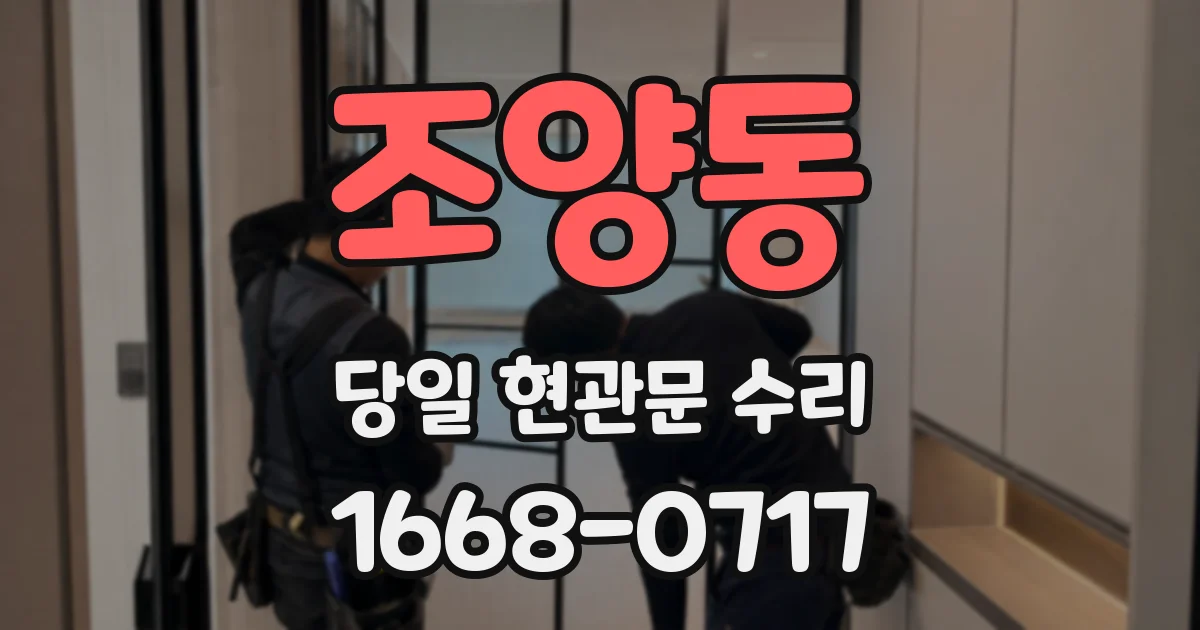 조양동 당일 현관문 수리