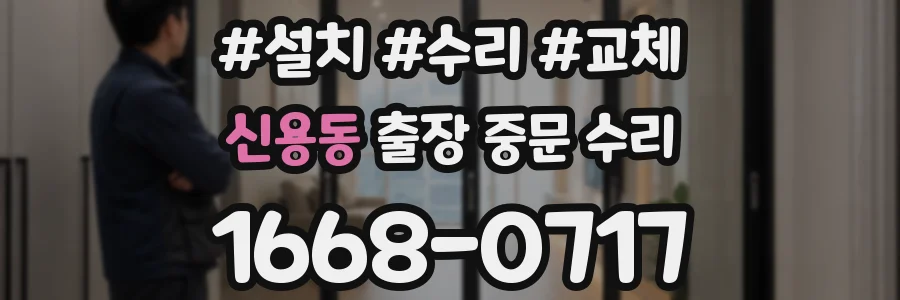 신용동 출장 중문 수리