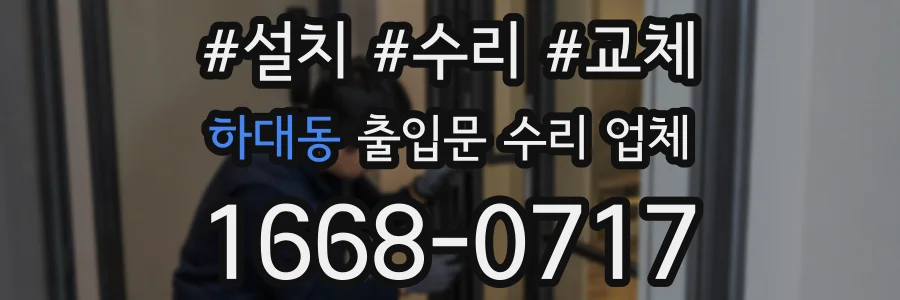 하대동 출입문 수리 업체