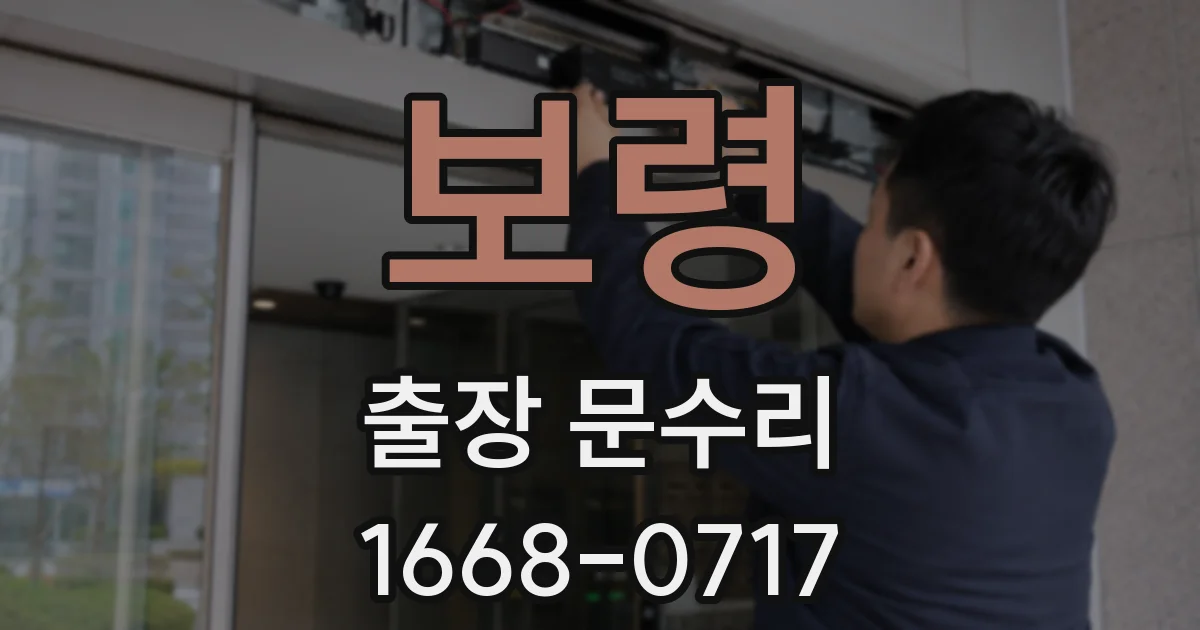 보령 출장 문수리