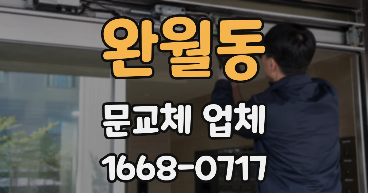 완월동 문교체 업체