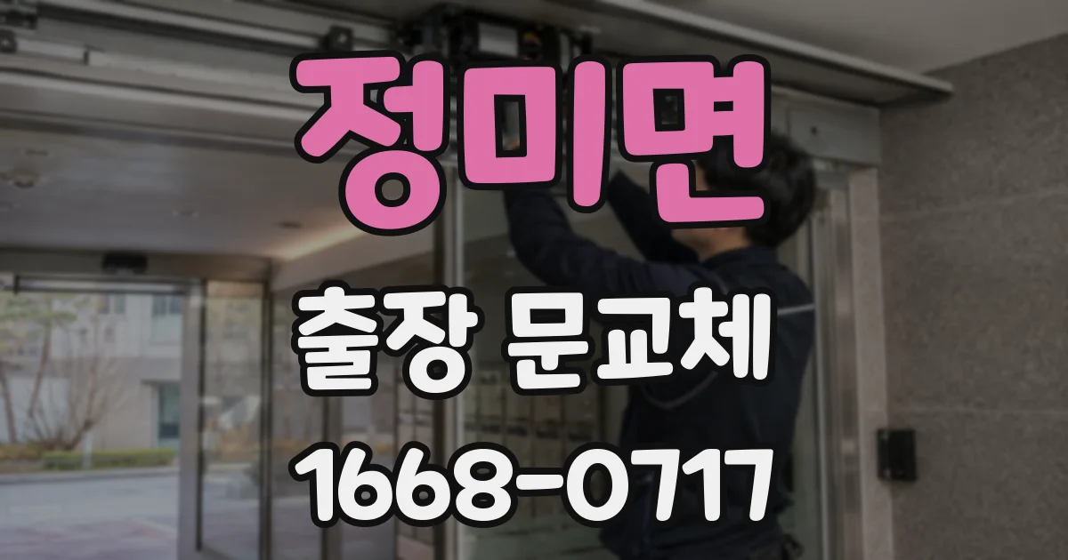 정미면 출장 문교체