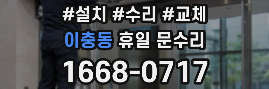 이충동 휴일 문수리
