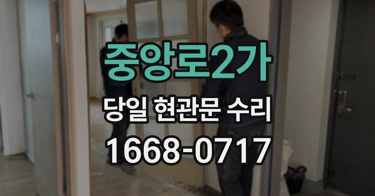 중앙로2가 당일 현관문 수리