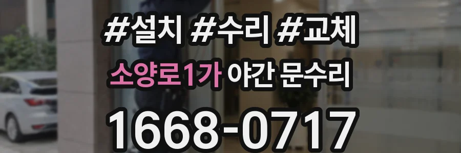 소양로1가 야간 문수리